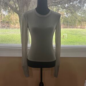 FREE PEOPLE sheer shirt in grey